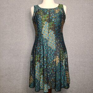 PerSeption Peacock Patterned Sundress Size PS